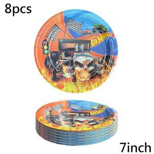 Race Car Birthday Supplies Hot Wheels Racing Theme Party Decor Checkered Banner Table Bordduk