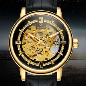 Новый автоматический стиль моды Hollow Out Mechanical Men's Watch