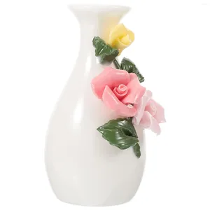 Vasi Ceramic Vase Flower Mini Contenitori Decorazioni per la casa Ornamenti desktop Disposizione