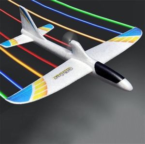 Aeroplani luminosi USB ricarica di ricarica elettrica aliante di schiuma morbida luci color modelli fai -da -te per bambini regalo 0 2111027393416