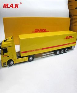 DIECAST ALLOY METAL CAR BIG CONTEENER TRUCK 150 Scale Express DHL Model ciężarówki Carstyling Transporter Kids Toys Chirstmas Gift212S8299966