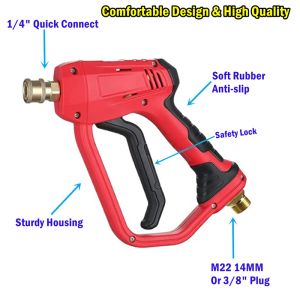 Car Auto Wash Gun 1/4 Quick Connector Adjustable for High Pressure Car Washer Snow Foam Lance Generator Water Gun