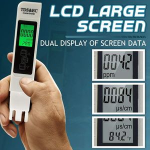 Water Quality Detector 3 In 1 Conductivity Test Pen Large Screen Digital Water Quality Tester TDS EC Meter Water Quality Meter