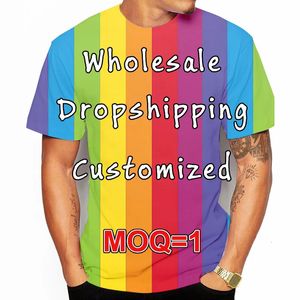 3D Custom Cool Stuff Mens Short Sleeve T-shirts Diy Oversized Couples T Shirt Man Tops Tees Clothing Chile T-shirt Woman Clothe 240412