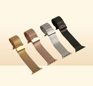 Milanese Loop Watch Bands Metal Straps For Watch Series 7 SE 6 5 4 3 Rostfritt stål Strap Magnetiskt justerbart spänne med Adapter Fit Iwatch 41mm 45mm 40mm 44mm8703458
