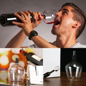 Creative Insert Red Wine Champagne Glass Cup with Silicone Seal Directly from Bottle Drink Crystal Glasses Cocktail Mug 270ML