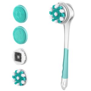 Massager 4 in 1 Vendita calda Manico lungo Multi funzionali impermeabile in silicone MASSEGGIO MASSEGGIO ELETTRICA BIRCHE SILICONE BODY BODY BUSH