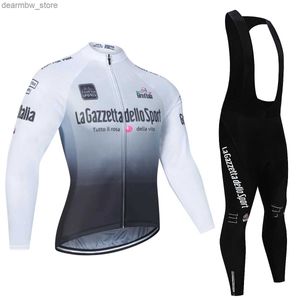 Rowerowe koszulki 2024 Autumn Tour de Włoch Ditalia Bike Sports Jersey Men Cycling Clothing