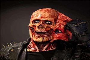 ハロウィーン怖いマスクテロすべての顔の頭蓋骨二重層ラテックスジョーカーピエロアニメコスプレ装飾oni4600705
