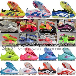 Enviar com qualidade de qualidade feminino garotos de futebol masculino 30º aniversário 24 Elite Longue Laceless FG Football Cleats F 50 x Sapatos de futebol de treinamento de Messi Crazyfast US 4-11.5