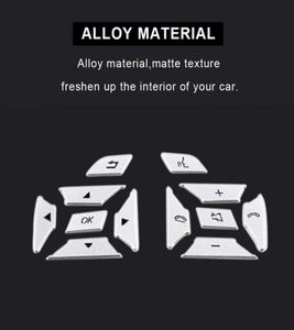 Button Trim Cover Aluminum Alloy Decoration Stickers Replacement For Mercedes Benz ML GL GLK GLA CLA CLS SL A B C E G Class251F5063103