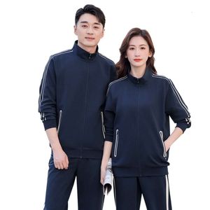 And Spring Autumn Men's And Women's Team Uniform Set, Korean Version, Fashionable Men's And Women's Running And Leisure Sportswear, Couple Set, Available