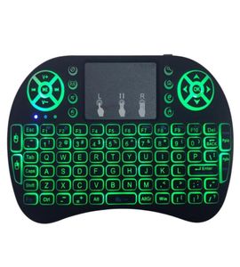 Dropship Mini RII I8 Bezprzewodowa klawiatura 24G Myszy Air Myse Control Touchpad Podświetlenie podświetlenia dla inteligentnego systemu Android TV Tablet PC2464773