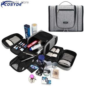 Bolsas de cosméticos homens grandes bolsas cosméticas Kits de barbear de viagem de cosméticos Organizador de maquiagem Mulheres bolsas de higiene pessoal com removível estojo de beleza de bolso L49