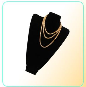 Necklace Diamond Man Hip Hop a ghiacciata da tennis Bling Gioielli lussuosi Sterling Sterling 1 fila 3 mm 4mm 5mm Collana Fashion 16 1313192