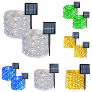 Novo 32m/22m/12m/7m Solar Garden Fairy String Light 300 LED Twinkle impermeável Lâmpada para Festa de Pátio da Árvore de Natal