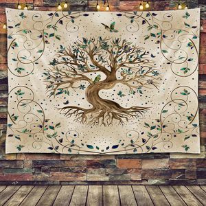 Tree of Life Wall Tobestry Psychedeliczny Kawaii Decor Room Decor Esthetic Duże mandala Witchcraft WALE WAKING NA DOM