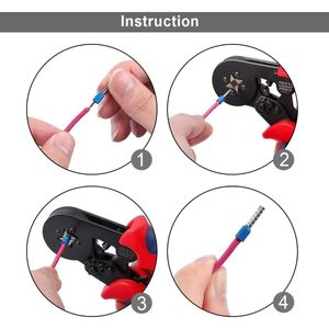 100pcs Wire Ferrules Kit TE1512/TE1512/TE4012/6014 Wire Terminal Ferrules Crimp Connector, Insulated Cord Pin End Terminal Kit