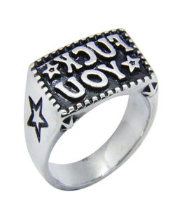 5pcslot New FK You Star Ring 316L Edelstahl -Mode -Juwelier beliebter Biker Hip Style5642419