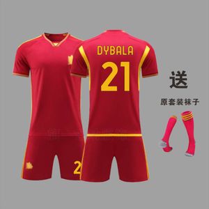 Football Jersey 2324 Roma 90, Lukaku 21, Dibala Size 22, Oyal Adult Set