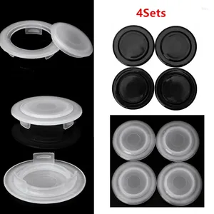 Badmattor 4 Pack PVC Standardstorlek 2 tum Tabell Paraply Hole Ring Tablett och Cap Set for Outdoor Patio Plug