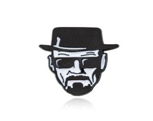 Pins Brooches Breaking Bad Walter White Punk Zinc Alloy Brooch Pins Backpack Pride Clothes Medal Shirt Hat Insignia Badges Men Wo5853486