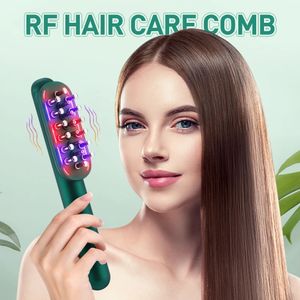 EMS RF Electric Therapy Hair Massage Scalp Brush Vibration Massage Massage Scalp Root Comb for Hair Growth Hair Oil Applicator Bottle 240408