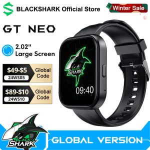 Watches Global Version Black Shark GT Neo Smart Watch 2.02 '' Stor skärm Hjärtfrekvensmonitor IP68 Vattentät smartwatch 100+ sportläge