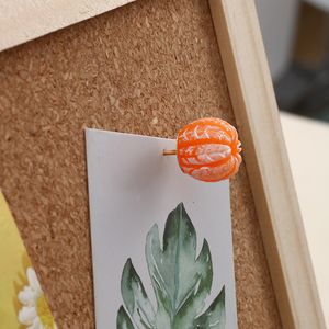 6/8 st orange kork naglar bild THUMBTACK Cork Board Push Pins Meddelanden Push Nails Kindergarten Hooks Large Head Nails Wall Pin