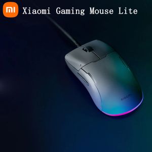 アプライアンスXiaomiゲームマウスライトRGBライト220 IPS 400〜6200 DPI 5つのギア調整済み8,000万ヒットTTCマイクロ移動ゲームマウス2022