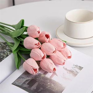 Decorative Flowers 5pc Mini Pu Simulation Flower Party Home Decoration Floral Bouquet Wedding Wall