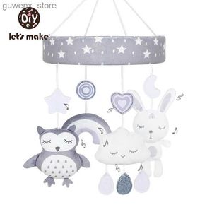 Mobile# Lass uns Babybett Bell Nordic Style Cartoon Tier Mobile Rasseln Spielzeug 0-12 Monate Karussell-Kribentehalter-Zubehör für Neugeborene Y240412Y240417V7P4 machen