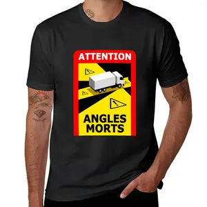 Men's Polos ATTENTION: Angles Morts T-Shirt Blacks Oversized Clothing