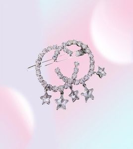 2022 New Rhinestones Letters star tassel Women designer hair clips Barrettes for fashion lady hair Jewelry Accessories6849552