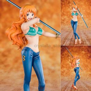 Comics Kahramanlar 16cm Anime One Piece 20. Yıldönümü Sıfır Ten Hasır Şapkalar Nami Animasyon Baskılı Anime Bebek Oyuncakları Şekil PVC Model 240413