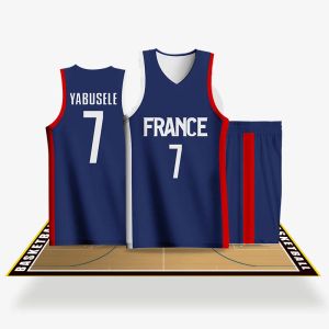 Shorts Kids Basketball Kits For Boys Girls Full SubliMation France Anpassningsbara namnnummer Tryckta tröjor Shorts Träningsspår