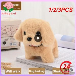 1/2/3PCS Electronic Pet Simulation Smart Dog Walk Bark Nod Wag Tail Electric Plush Animal Baby Kid Plush Toy Christmas Gift 240407