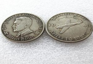 H06GerMany Coins Comemorativas 1943 Coupas de cópias Ornamentos de artesanato de bronze3903428