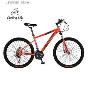 Велосипедные езды с двойным дисковым тормозом Cycling City Mountain Bike Shock Absorption Взрослые 30 переменная скорость мужчины и женщины 24/26 дюйма 2024 Dropshipping L47