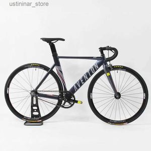 Bikes Ride-Ons AVENTON MATARO Fixed Gear Bike Single Speed Track Fixie Bicycle 700C Aluminum Frameset Carbon Fork and Areo Seatpost V Brake L47