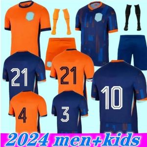 24 25オランダのメンフィスヨーロッパホランドクラブサッカージャージー2024ユーロカップ2025ダッチナショナルチームサッカーシャツメンズキッズキットフルセットメンフィスXavi gakpo