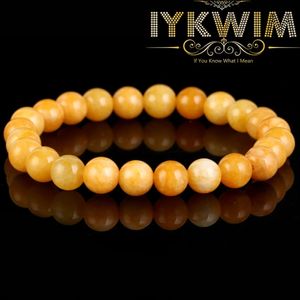 Natural Stone Bracelet Yellow Ambers Jades Beads Jewelry Gift For Men Magnetic Health Protection Women 6 8mm 240402