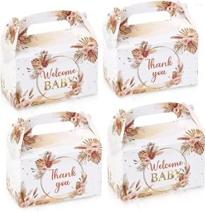 Gift Wrap Pampas Grass Party Favor Treat Box Paper Candy Cake Cookies Boxes Decor For Baby Shower Boho Theme Supplies