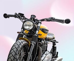 ユニバーサルバイクハンドルバーバーエンドホンダCB500 CB650RカフェレーサーヤマハMT07 MT09 MT 09スズキ7867785