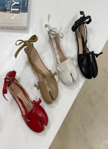 Sandalet Japon tarzı bölünmüş ayak parmağı slaytlar yaz tabi ninia ayakkabıları kadın dantel yukarı topuklu riband flats sandalias mujer20215191561
