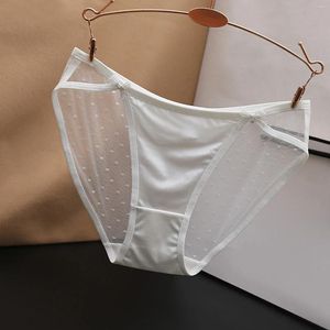 Calcinha feminina lingerie sexual mulher baixa cintura renda de renda de cor sólida cor de algodão de algodão íco