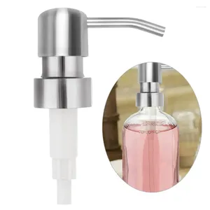 Liquid Soap Dispenser Brushed Finish Stainless Steel Durable 28mm Replacement Nozzles Lotion Bottle Head Pump