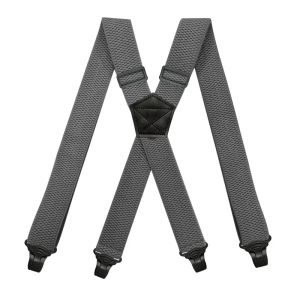 Pants Heavy Duty Work Suspenders for Men 3.8cm Wide Xback with 4 Plastic Gripper Clasps Adjustable Elastic Trouser Pants Braces Strap