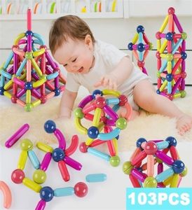 DIY Magnetic Building Blocks Set Kinder Early Learning Construction Toy Magnet Sticks Bälle Montage -Spiel für Kinder 2207266865170