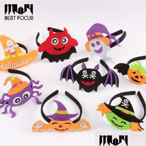 Headbands Halloween Headband Furry Devil Cat Head Hoop Fine Hair Ornaments For Girl Skeleton Accessories Headwear Y Band 12 Dhgarden Dhubt